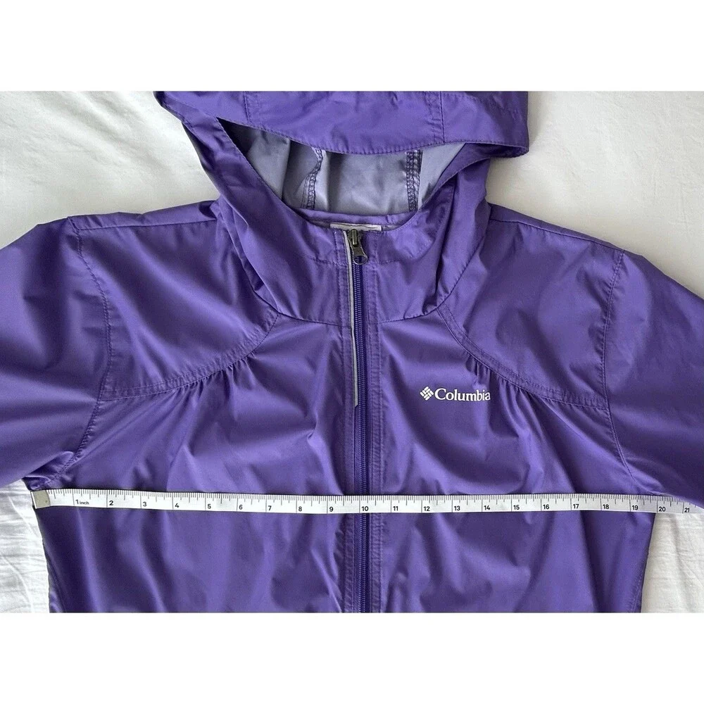 NWOT Columbia Girls Switchback Purple Rain Jacket Windbreaker XL 18/20